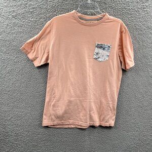 Free Planet Women‎ Top Extra Large Peach Short Sleeve Pullover Shirt Pocket